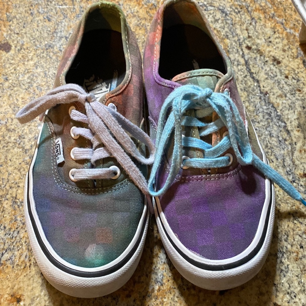 VANS PRO Utra Cush Dura Cap Tie dye checker Skate Size 7.5 women’s
